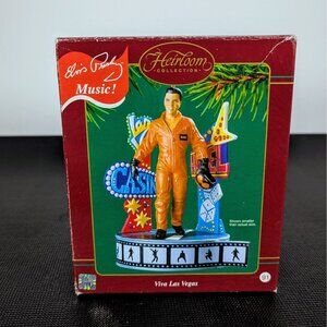 Elvis Presley Viva Las Vegas Singing Christmas Ornament Musical Carlton Heirloom